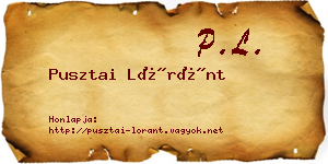 Pusztai Lóránt névjegykártya